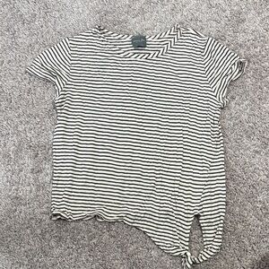 Madewell Black and White Striped Short Sleeve Tee